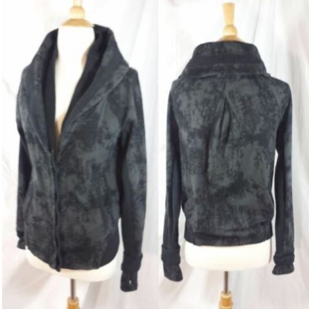 Lululemon to Class Jacket 6 Black Gray Seabed